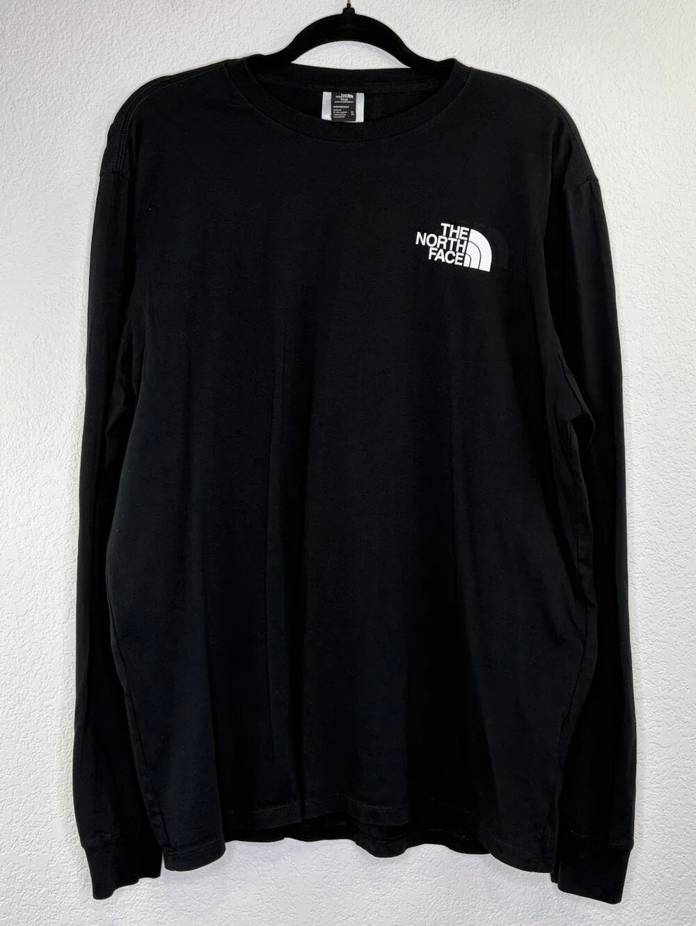 The North Face Logo Long Sleeve Black Tshirt Xl